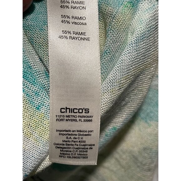 Chico's Women's Open-Front Kimono Cardigan  Size 0  Multicolor - Picture 5 of 8